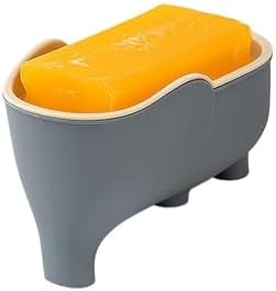 Cute Elephant Soap Dish with Double Layer Drainage 1