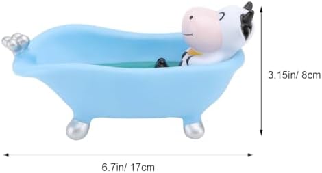 IMIKEYA Cute Bathtub Shaped Soap Dish - Sky Blue