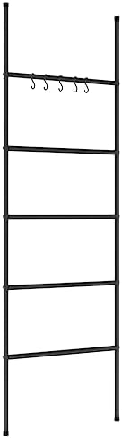 Stylish 5-Tier Iron Towel Rack Black
