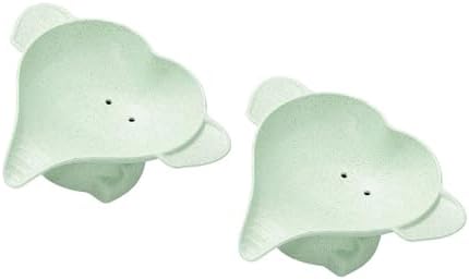REDYY 2 Piece Elephant Soap Dish for Kids Waterproof Holder