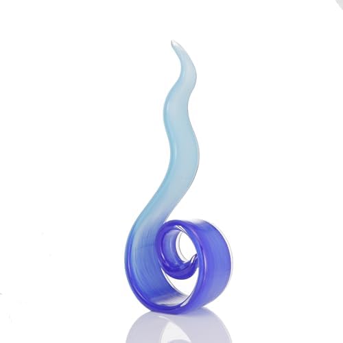 115 Tall Hand-Blown Glass Flame Art Statue Home Decor