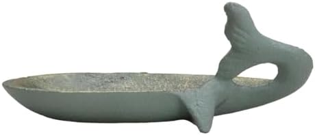 Ebros Gift Cast Iron Whale Soap Dish Tray