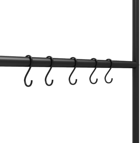 Stylish 5-Tier Iron Towel Rack Black