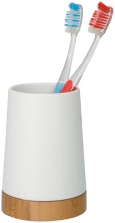 Wenko 17675100 Bamboo Ceramic Toothbrush Holder 1