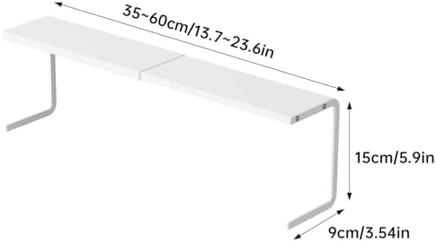 WOCHUANGSI Expandable Medicine Cabinet Shelf White L137-236W354H59