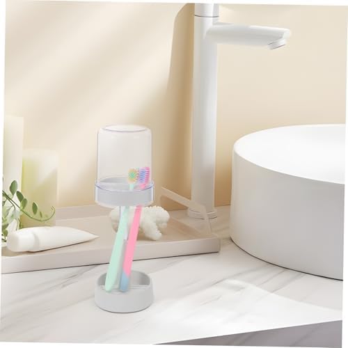 GLEAVI Modern Toothbrush Holder with Lid and Cup