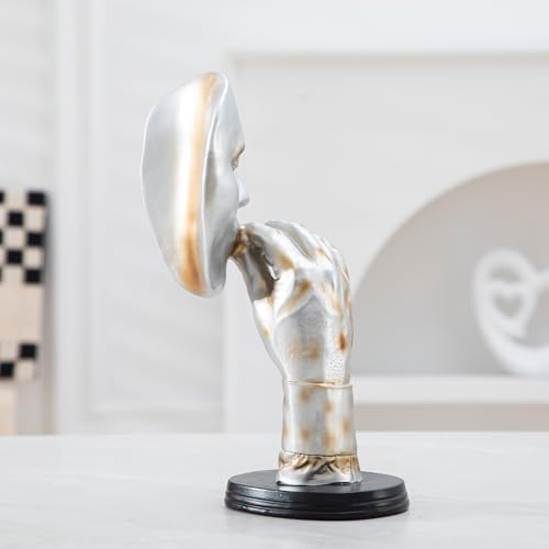 Anding Abstract Art Sculpture Silver Thinker Statue