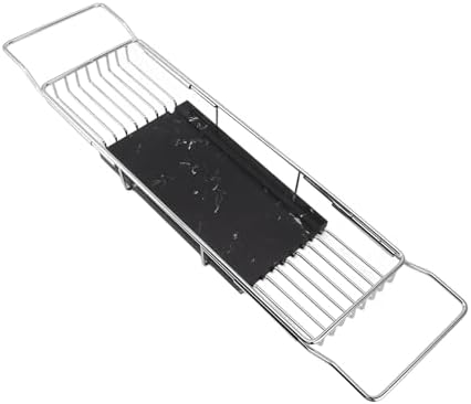 Fafeicy Metal Marble Bathtub Rack with Anti-Slip Design