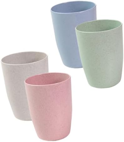 BRIGHTFUFU Wheat Straw Toothbrush Cup Holder for Bath