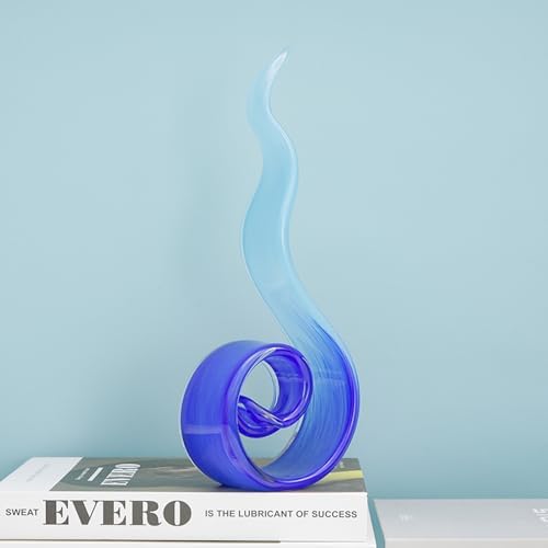115 Tall Hand-Blown Glass Flame Art Statue Home Decor
