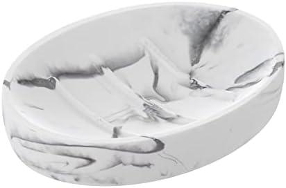 INIUNIK Marble Look Soap Dish - Bar Soap Holder for Shower Kitchen Sink