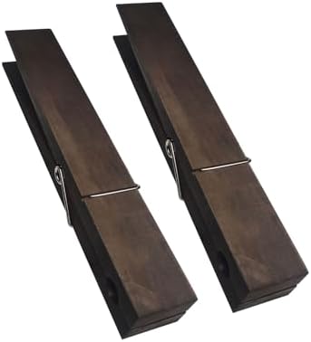 Wooden Towel Hooks for Bathroom Dark Coffee Large Size