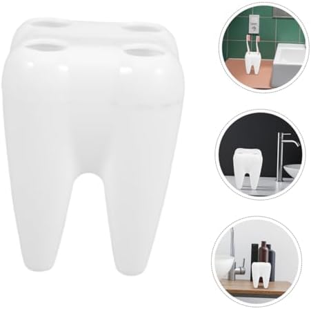 Tooth-Shaped Brush Holder for Kids Ventilated Sturdy