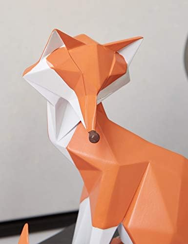 HAUCOZE Geometric Fox Figurine 80 Inch Decor Statue