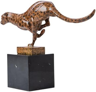 Bronze Cheetah Running Statue 126 Art Deco Sculpture