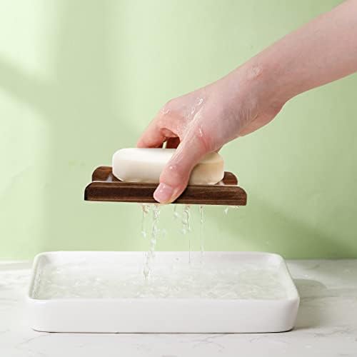 Amyhill Bamboo Soap Dish Holder 80 Packs