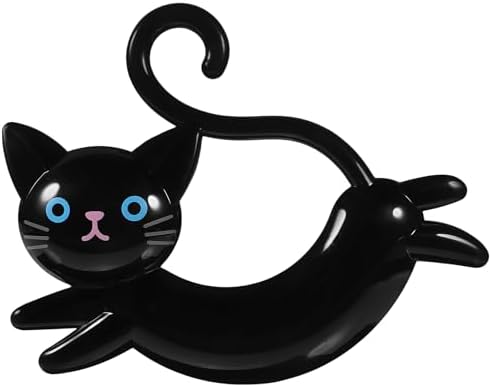 Modern Black Cat Towel Rack for Kitchen Bathroom