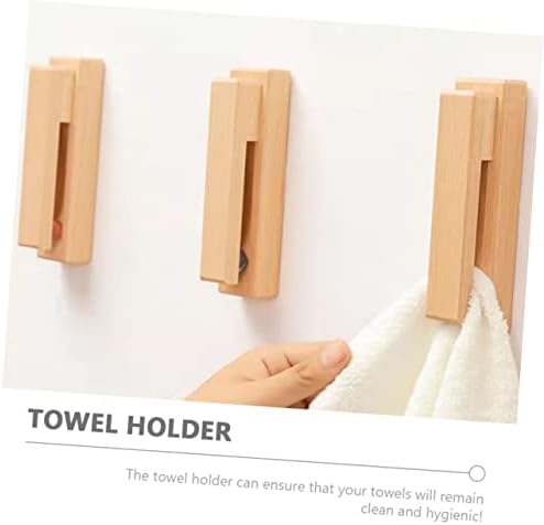 Parliky Solid Wood Bathroom Towel Rack Hook