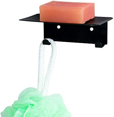 YISMAN Soap Holder Wall Mounted Shower Dish Black 1