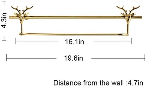 Luxury All-Copper Wall-Mounted Coat Rack in Golden