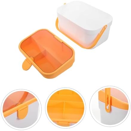 KOMBIUDA Plastic Medicine Cabinet Organizer with Handle