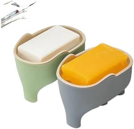 YOYDHVMKR Soap Dish Double Layer Elephant Design