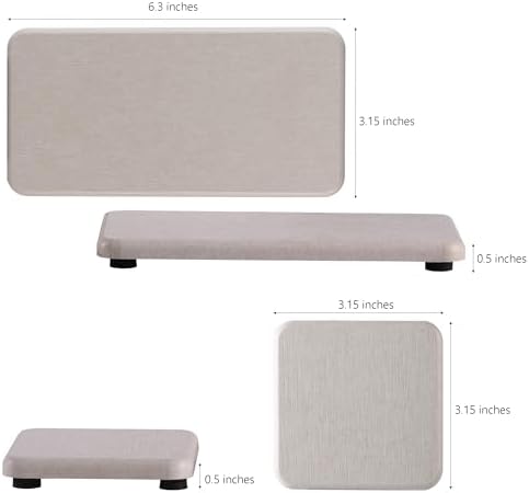 NiuYichee Set of 4 Water Absorbent Diatomite Coasters 1