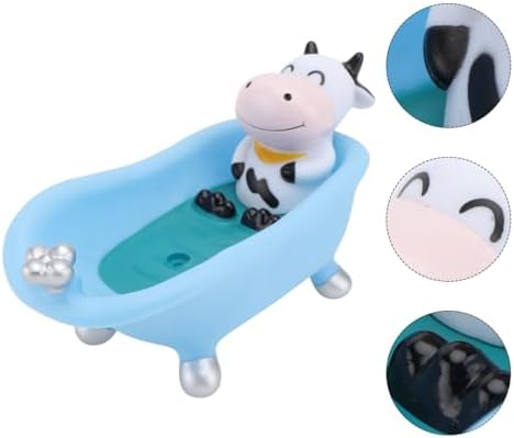 IMIKEYA Cute Bathtub Shaped Soap Dish - Sky Blue