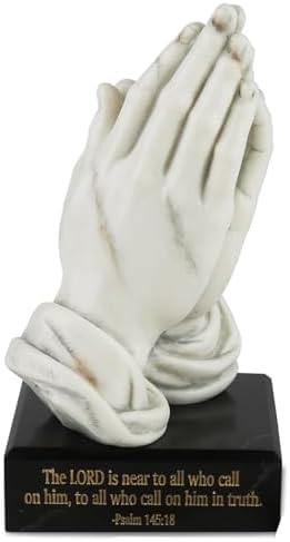Praying Hands Statue 8inch Marble Finish Religious Sculpture