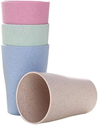 Xiaojikuaipao Wheat Straw Cups 4Pcs Reusable Tumblers