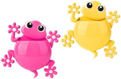 2Pcs Cute Cartoon Gecko Toothbrush Holder with Suction Cup
