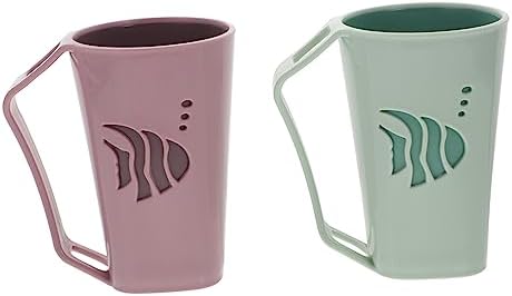 Beatifufu Bathroom Rinsing Cups 2 Pcs Toothbrush Holder 1