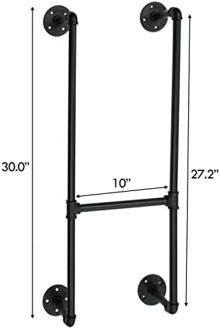 SERENITA Industrial Towel Rack with 7 Hooks