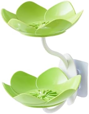 Strong Adhesive Wall Mount Soap Dish with Lotuses Design