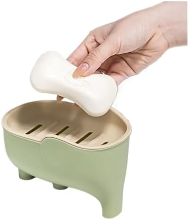 Cute Elephant Soap Dish with Double Layer Drainage 1