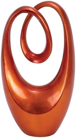 Deco 79 Polystone Swirl Decor Statue Orange