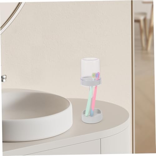 IMIKEYA Toothbrush Holder with Cover and Cup Slot