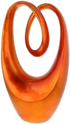Deco 79 Polystone Swirl Decor Statue Orange