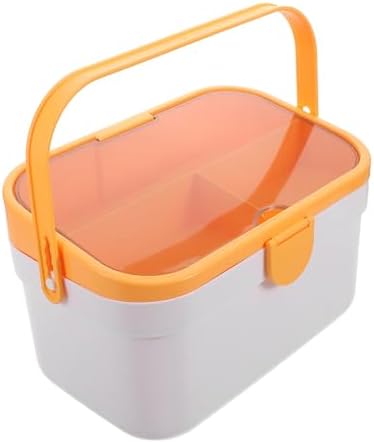 KOMBIUDA Plastic Medicine Cabinet Organizer with Handle