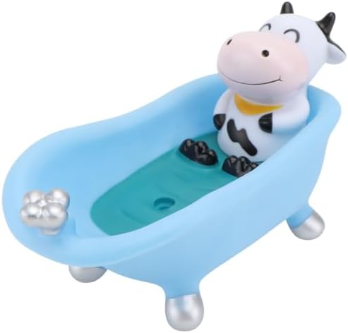IMIKEYA Cute Bathtub Shaped Soap Dish - Sky Blue