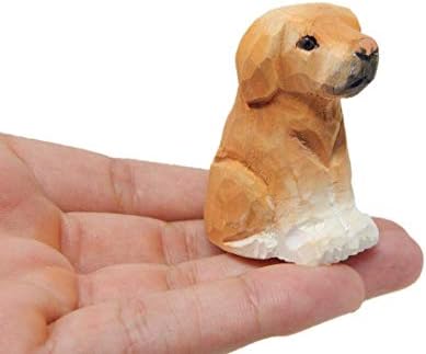 Selsela Labrador Retriever Wooden Figurine - Miniature Dog Sculpture