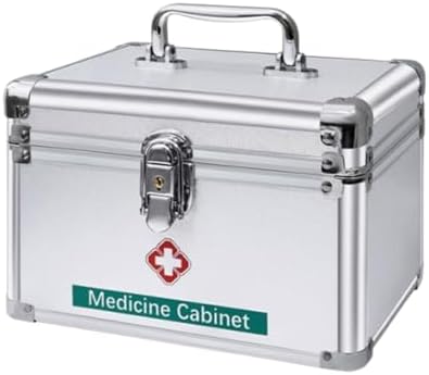 Bangminda Medicine Lock Box with Key Safe Lock