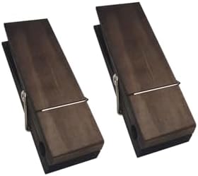 UVKDEENK Dark Coffee Wooden Towel Hooks Set