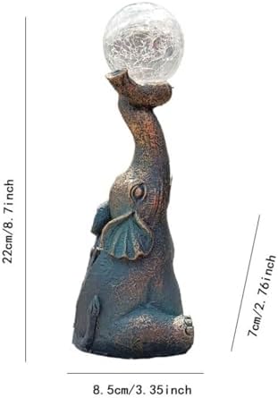 Solar Angel and Elephant Garden Statues - Outdoor Decor