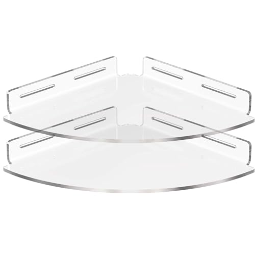 Vdomus Set of 2 Shower Caddies - No-Drill Floating Adhesive Storage