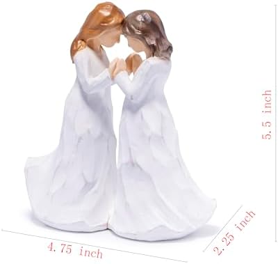 Hodao Handcrafted Sisterhood Friendship Figurine - White Wooden-Effect Sculpture