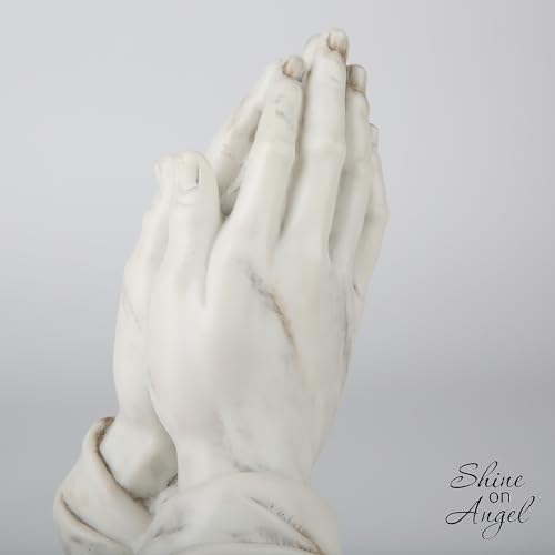 Praying Hands Statue 8inch Marble Finish Religious Sculpture