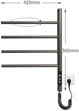 GLigeT 4-Bar Stainless Steel Electric Towel Holder