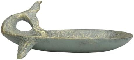 Ebros Gift Cast Iron Whale Soap Dish Tray