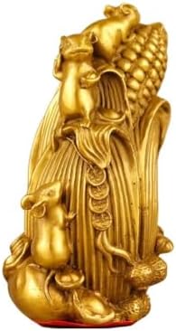 Chinese Brass Corn Feng Shui Decor Statue